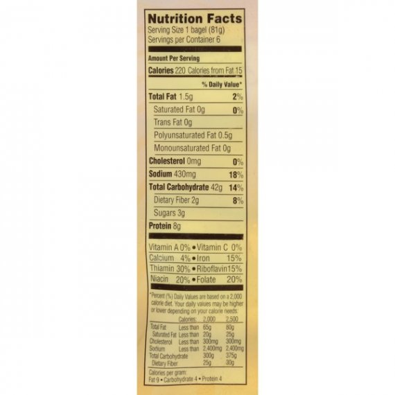 Lender's, Plain Bagels, 17.1 Oz., 6 Count, 6 image