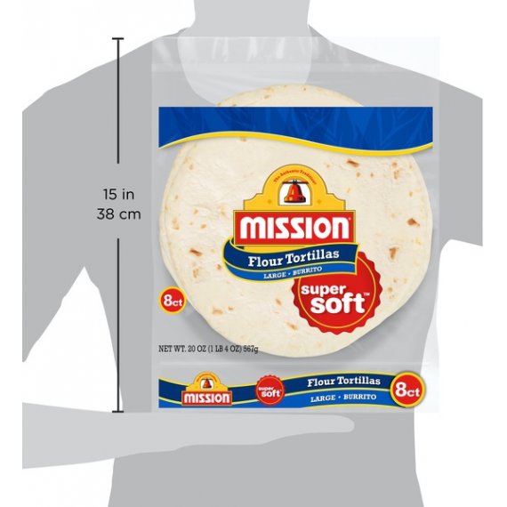 Mission Burrito Flour Tortillas, 8 Count, 2 image
