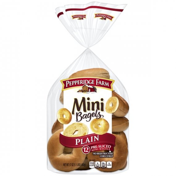Pepperidge Farm Mini Plain Bagels, 17 oz. Bag, 12-pack, 2 image