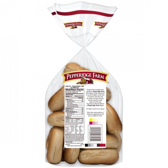 Pepperidge Farm Mini Plain Bagels, 17 oz. Bag, 12-pack, 5 image