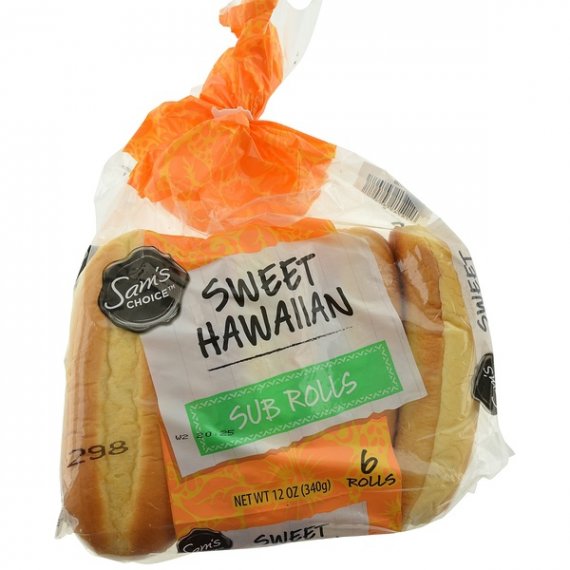 Sam's Choice Sweet Hawaiian Sub Rolls, 12 oz, 6 count