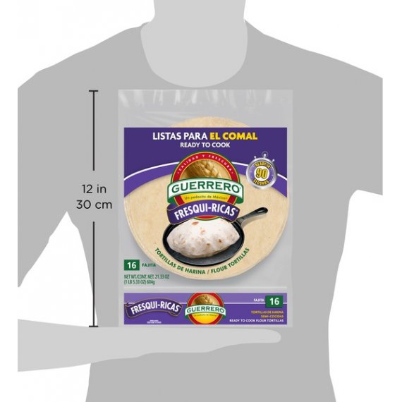 Guerrero Fresqui-Ricas Ready to Cook Fajita Flour Tortillas, 16 Count, 3 image