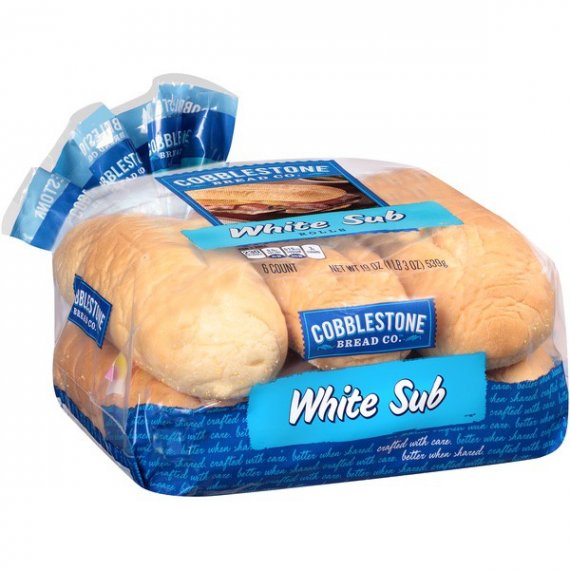 Cobblestone Bread Co.™ White Sub Rolls 6 ct Bag, 5 image